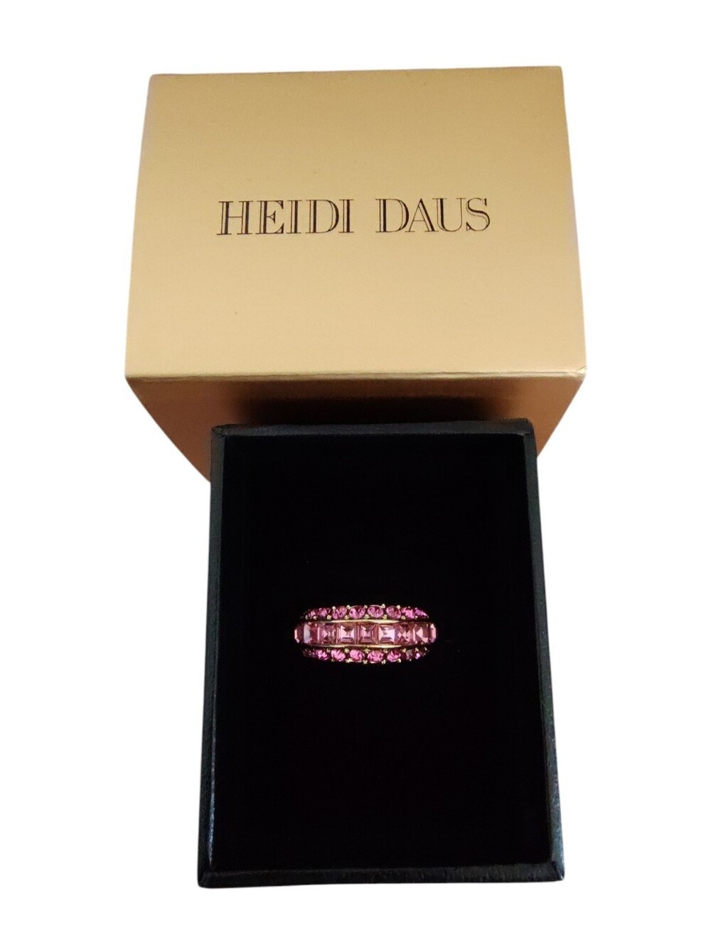 Heidi Daus "Infinite Magic" Pink Crystal Dome Ring Size 6 - NWT